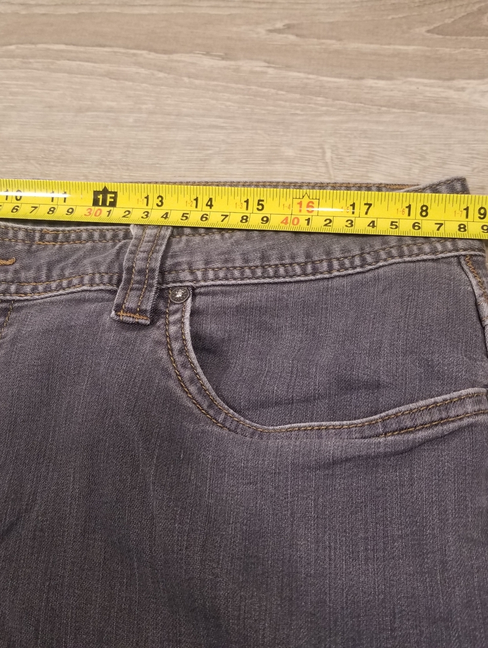 PrAna Slim Fit Jeans Mens 38x32 Gray Stretch Straight Leg Flex Casual Comfort - Picture 8 of 9